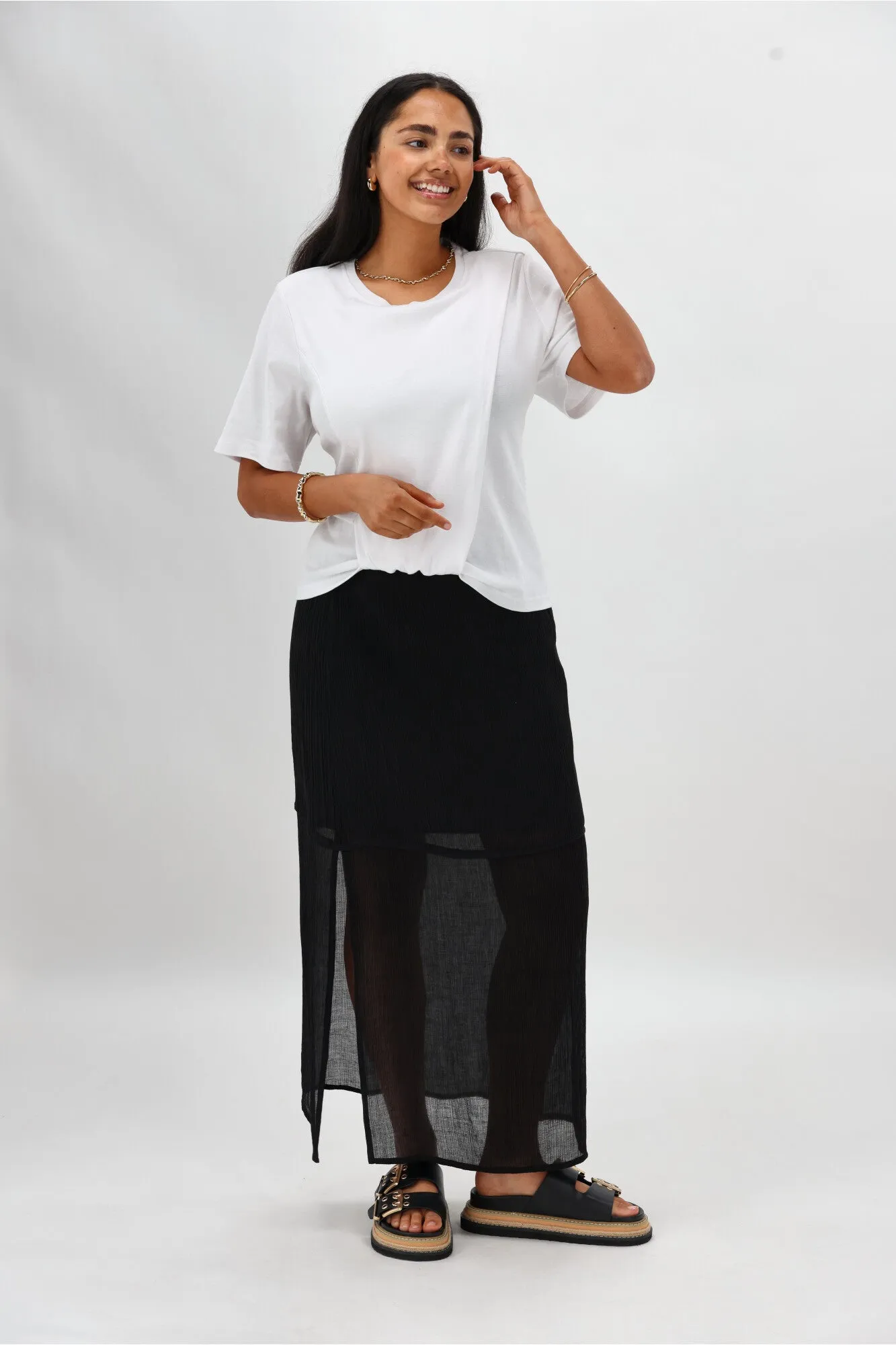 Ayva Tessa Maxi Skirt Black sold by Shine On product image thumbnail 4