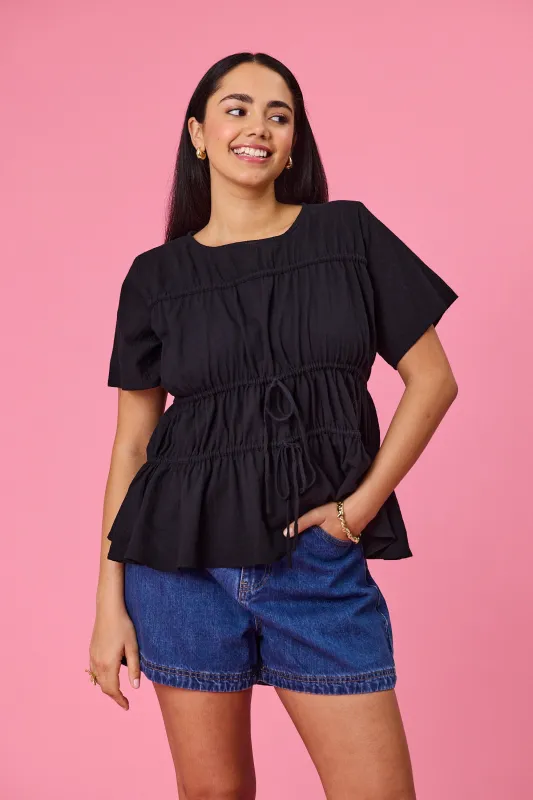 Ayva Lola Top Black sold by Shine On