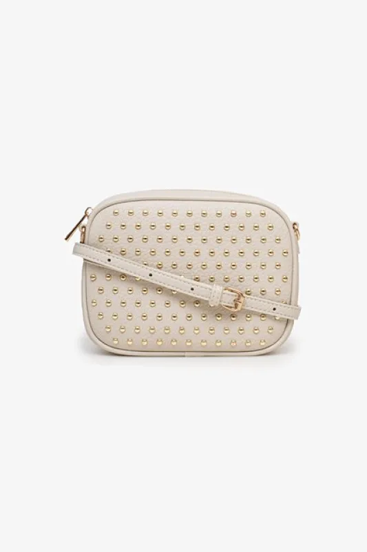 Antler Aggie Bag Oat And Gold Stud sold by Shine On