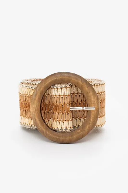 Antler Rattan Stretch Belt Boho Natural sold by Shine On