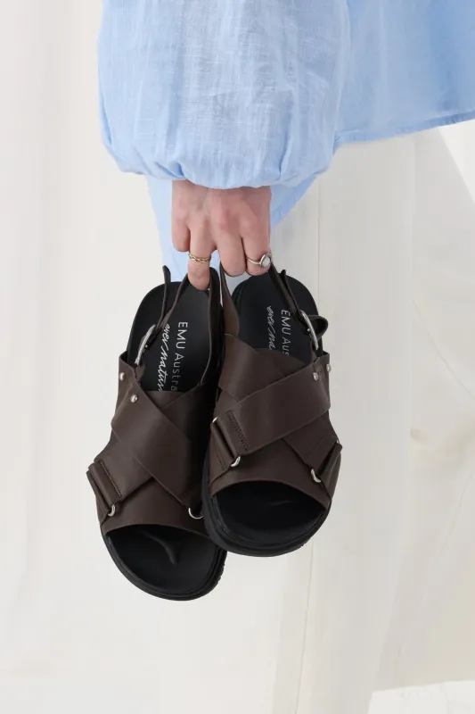 Emu Faye Sandal Espresso sold by Shine On