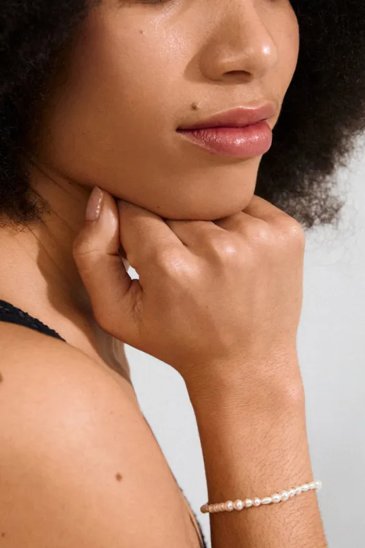 Pilgrim Elliana White Bracelet Silver Plated sold by Shine On