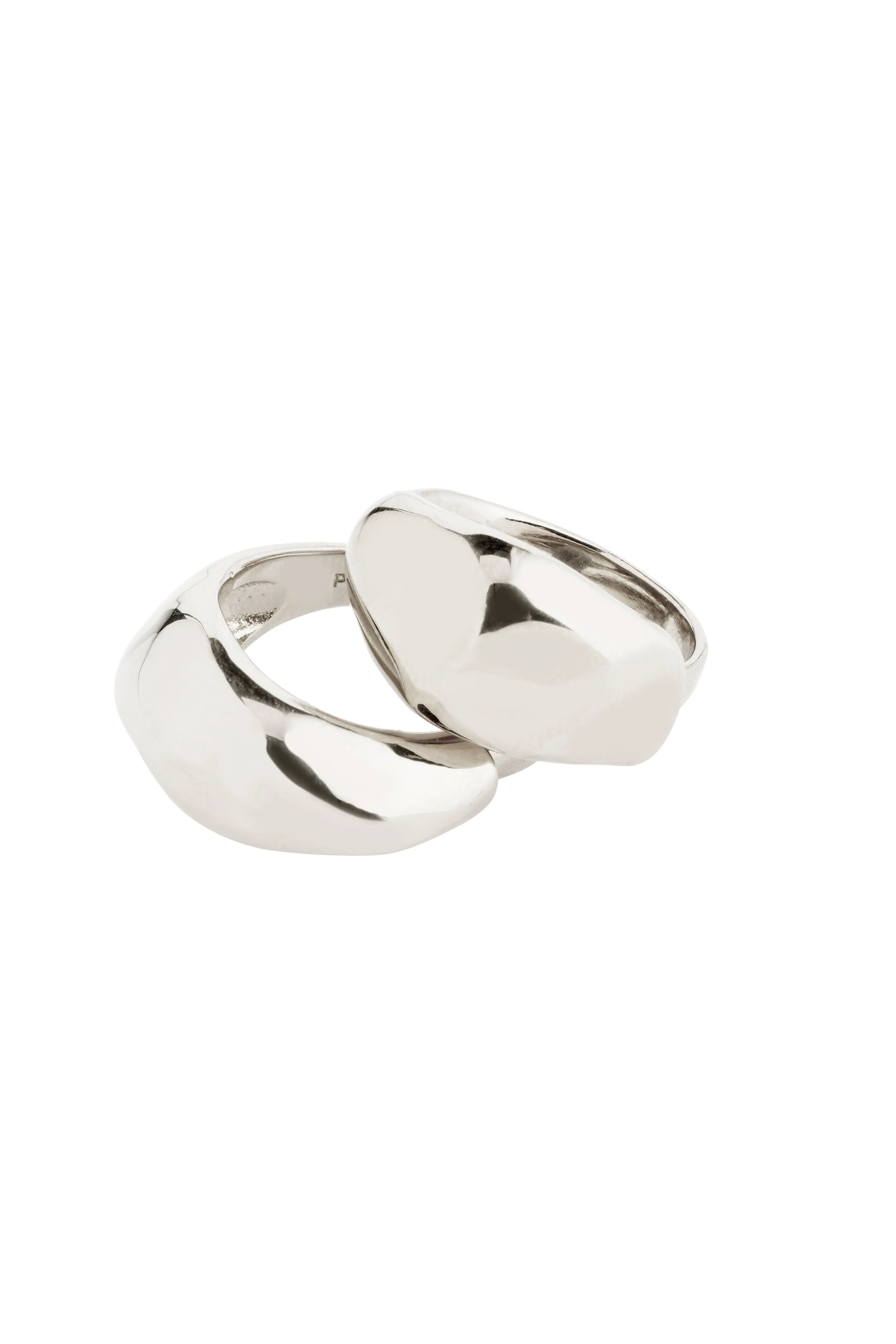 Pilgrim Dune Recycled Rings 2 In A Set Silver sold by Shine On product image thumbnail 2