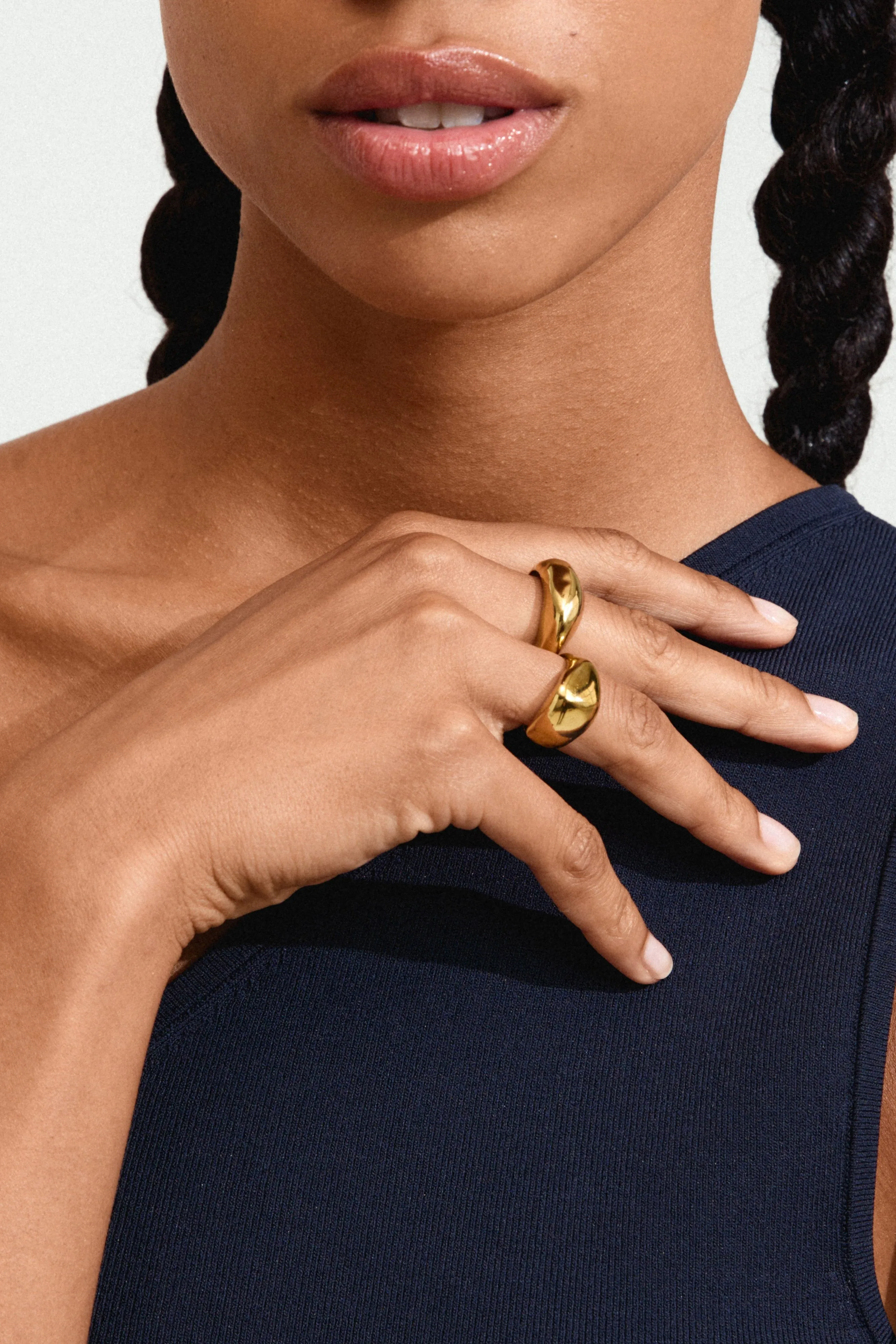 Pilgrim Dune Recycled Rings 2 In A Set Gold sold by Shine On product image thumbnail 3