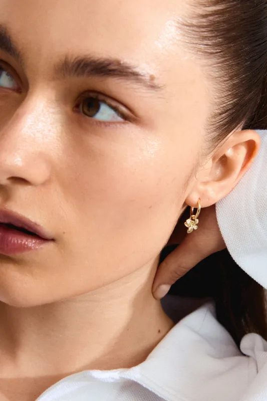 Pilgrim Charmaine Recycled Hoop Earrings Gold Plated sold by Shine On