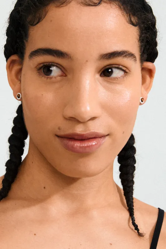 Pilgrim Between Recycled Brown Earrings Silver Plated sold by Shine On