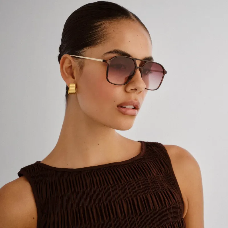 Aire Cusp Glasses Dark Tort Gold sold by Shine On