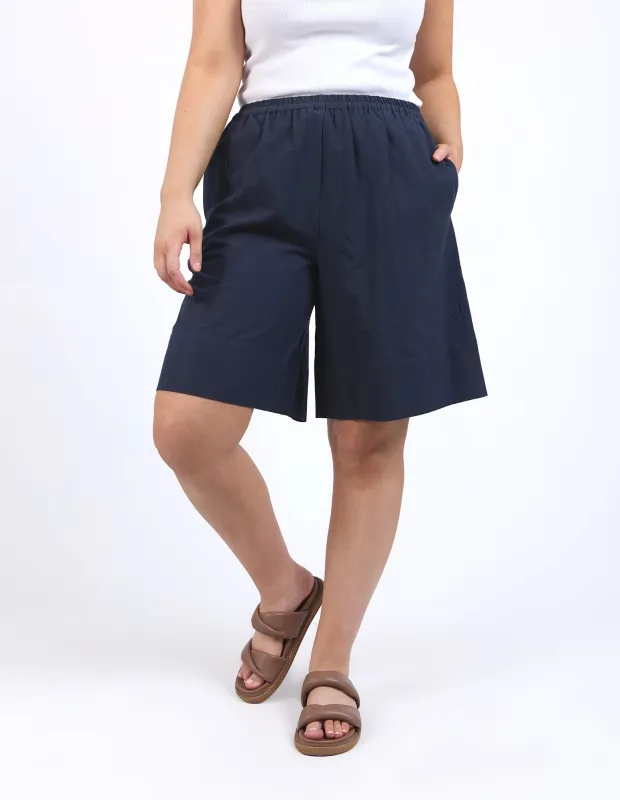 Elm Ginny Short Navy sold by Shine On