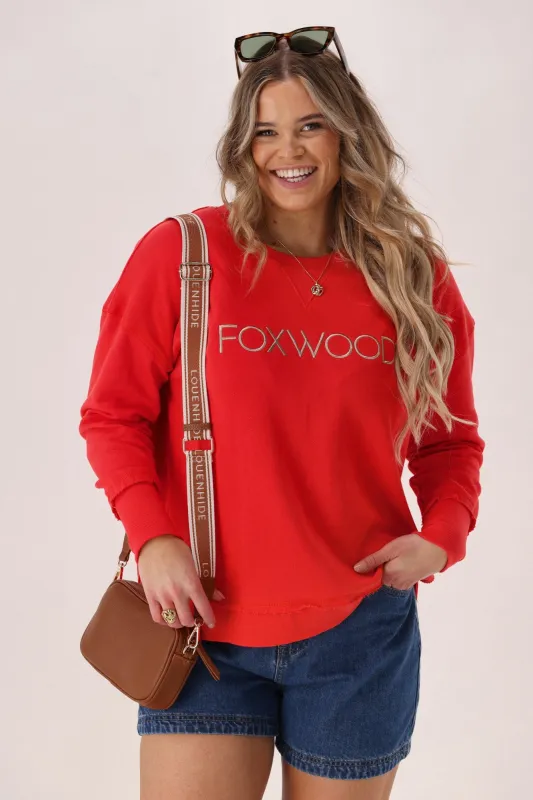 Foxwood Simplified Crew Red sold by Shine On