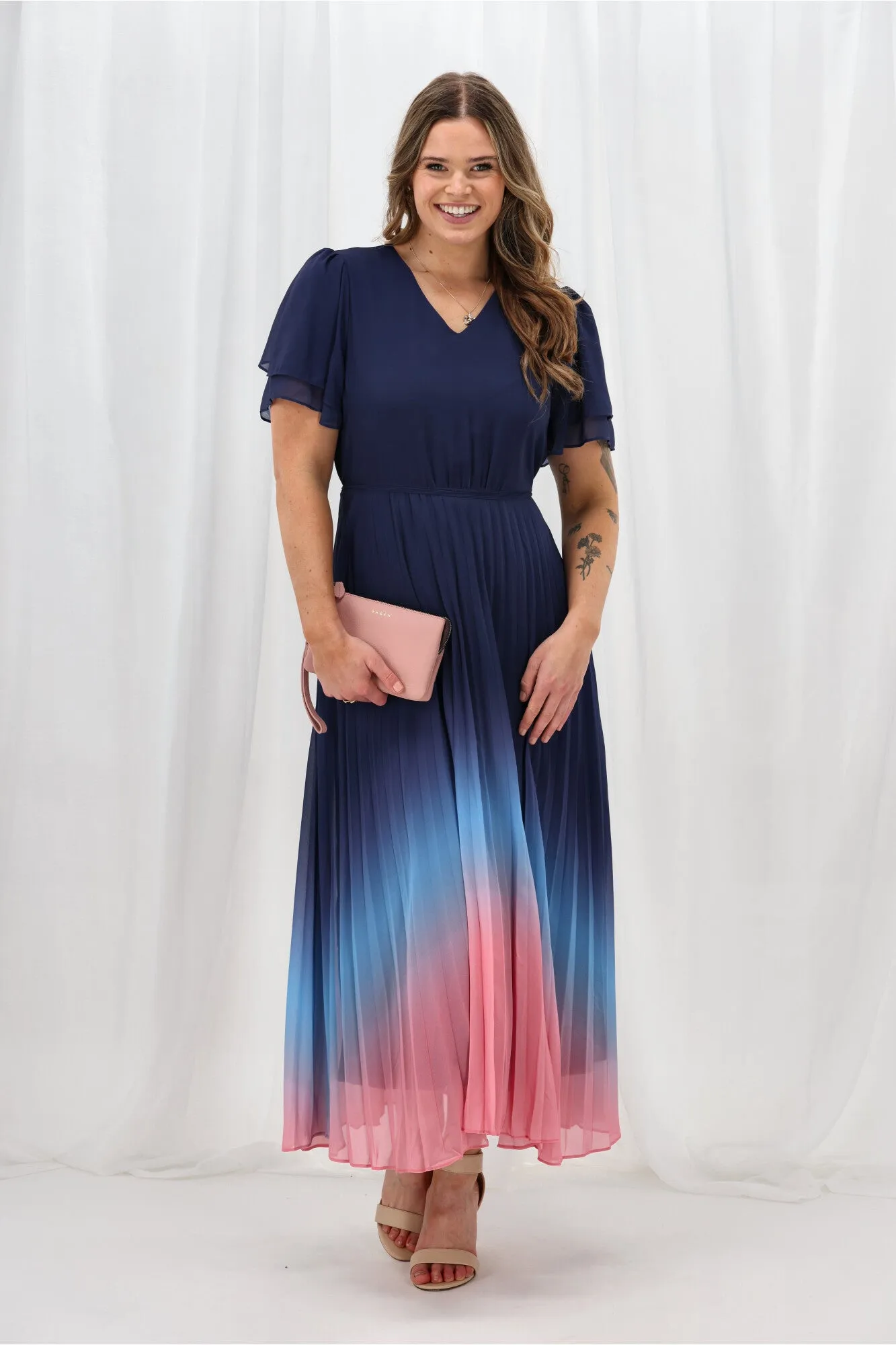 Celebration Tessa Dress Ombre Navy Pink sold by Shine On product image thumbnail 3