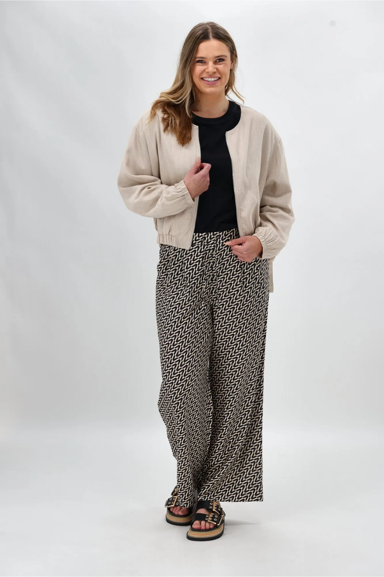 Shine On Label Margot Pant Black Natural Geo sold by Shine On product image thumbnail 3