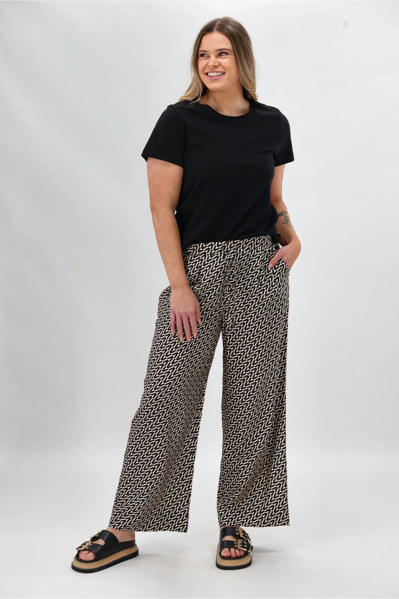 Shine On Label Margot Pant Black Natural Geo sold by Shine On product image thumbnail 4
