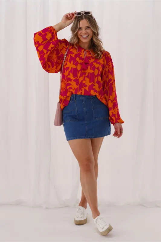 Sunday Boho Claire Top Print sold by Shine On