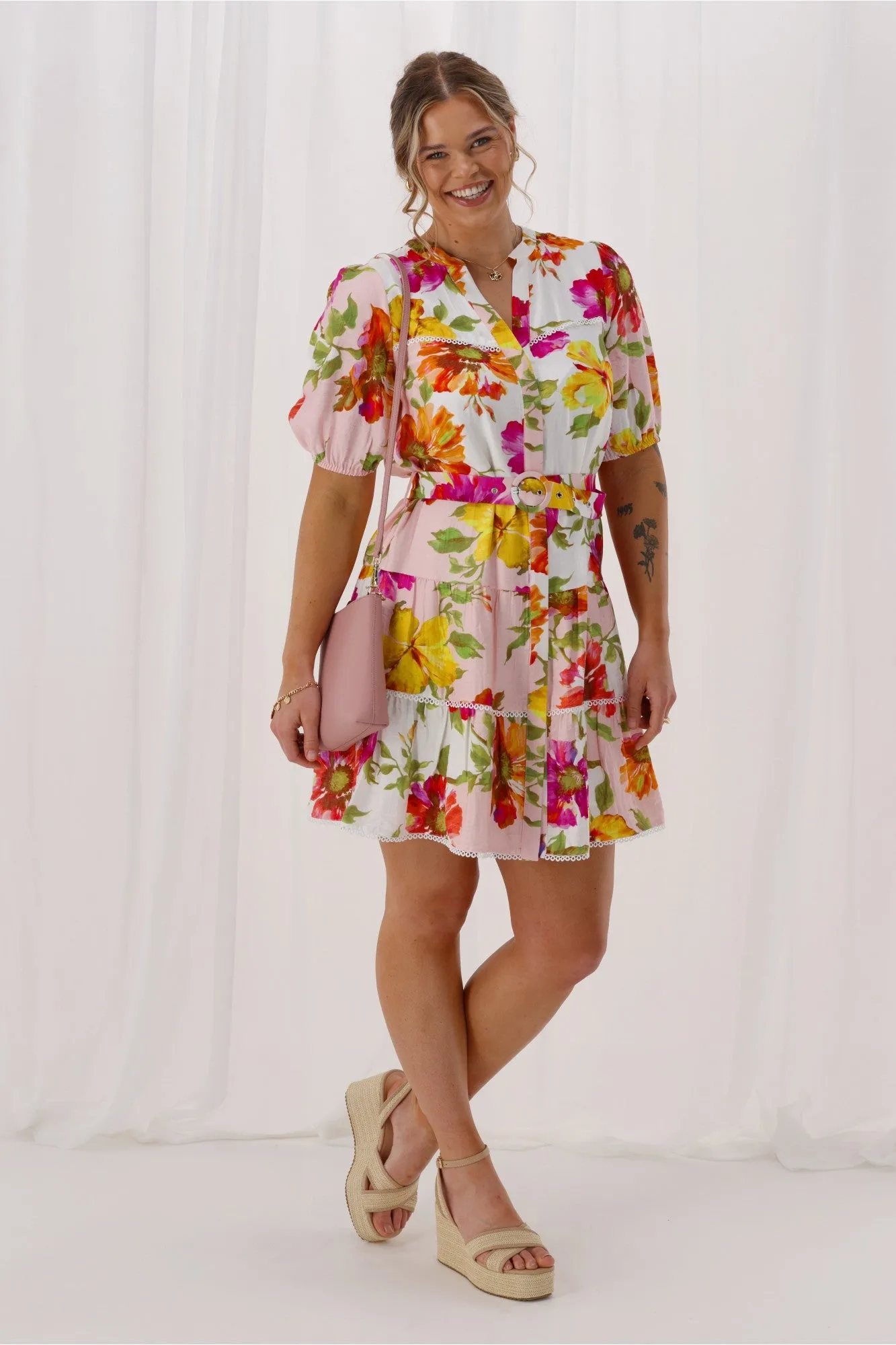 Sunday Boho St Tropez Floral Dress White sold by Shine On product image thumbnail 2