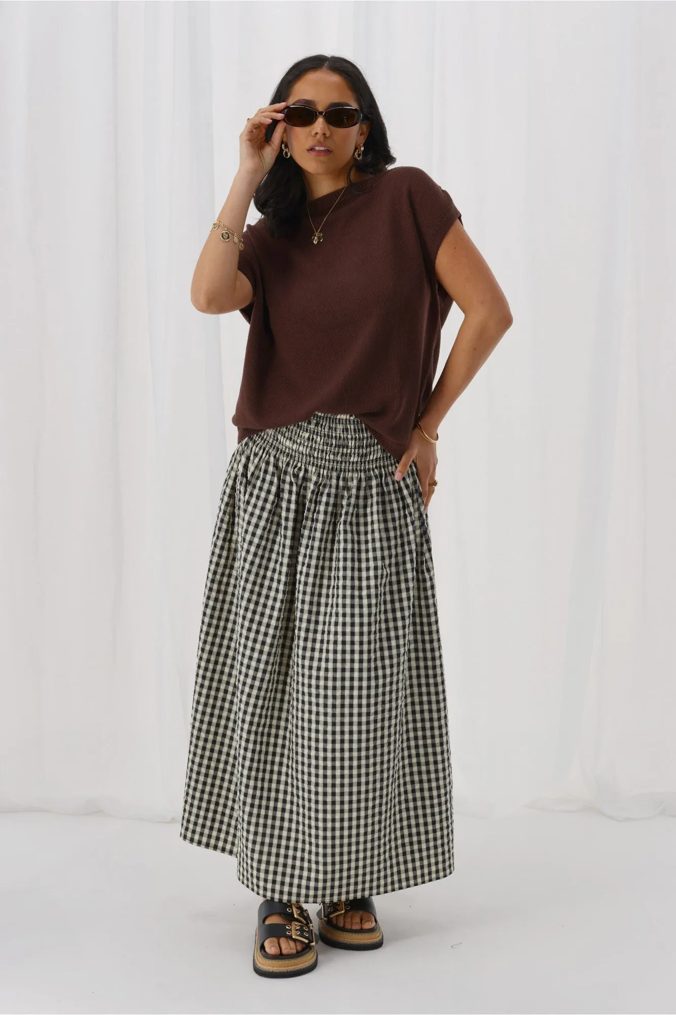 Ayva Chloe Skirt Gingham sold by Shine On product image thumbnail 5