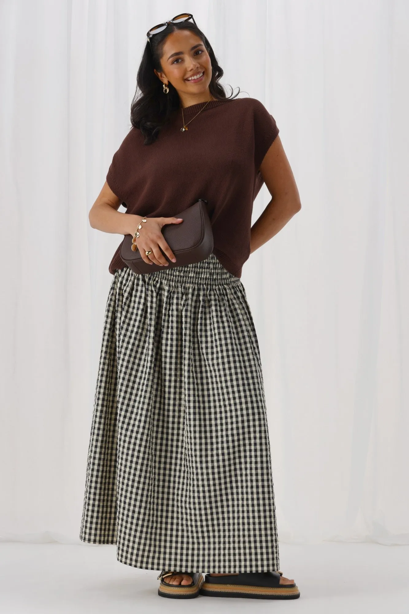 Ayva Chloe Skirt Gingham sold by Shine On product image thumbnail 3