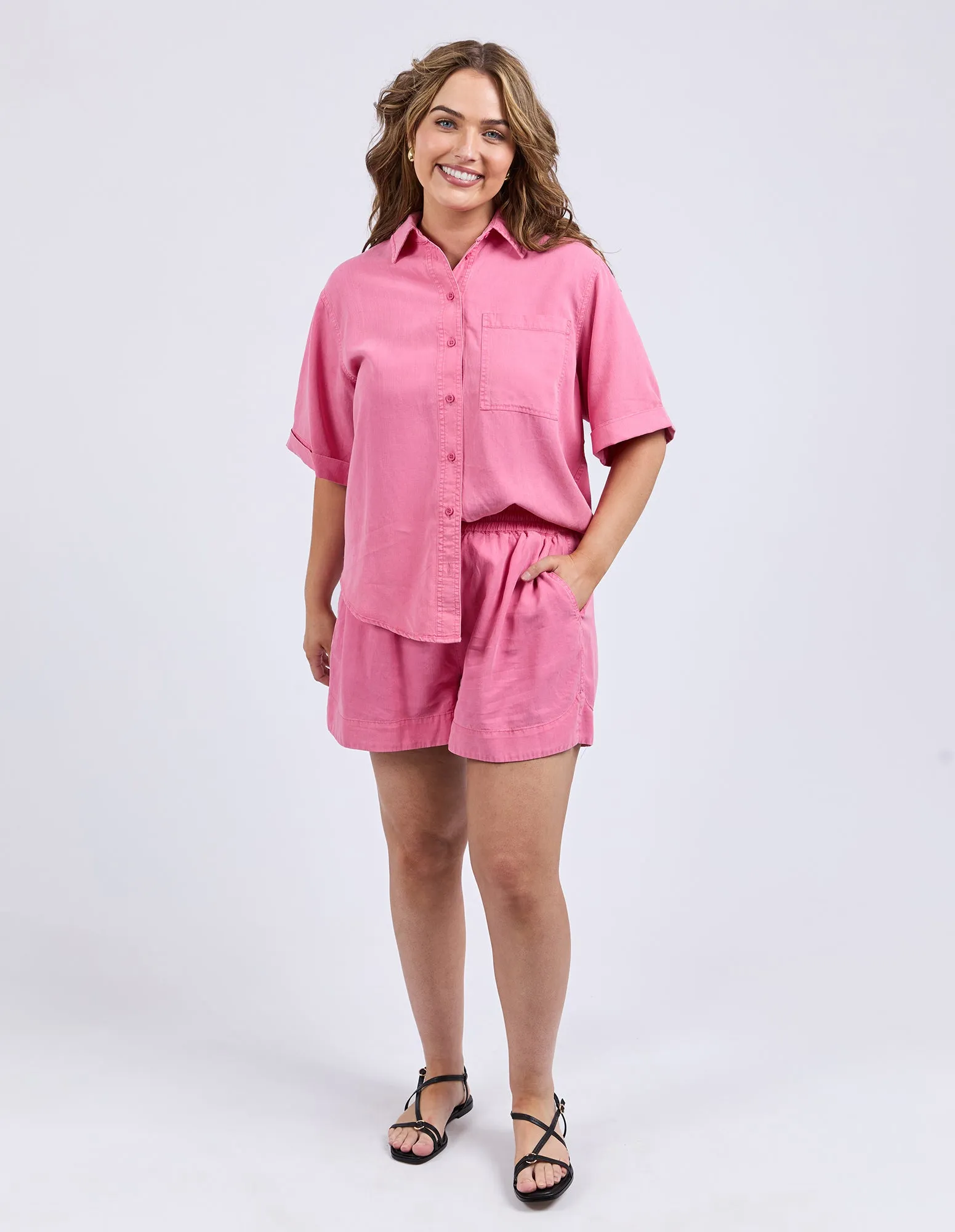 Elm Bliss Washed Shirt Chateau Rose sold by Shine On product image thumbnail 5