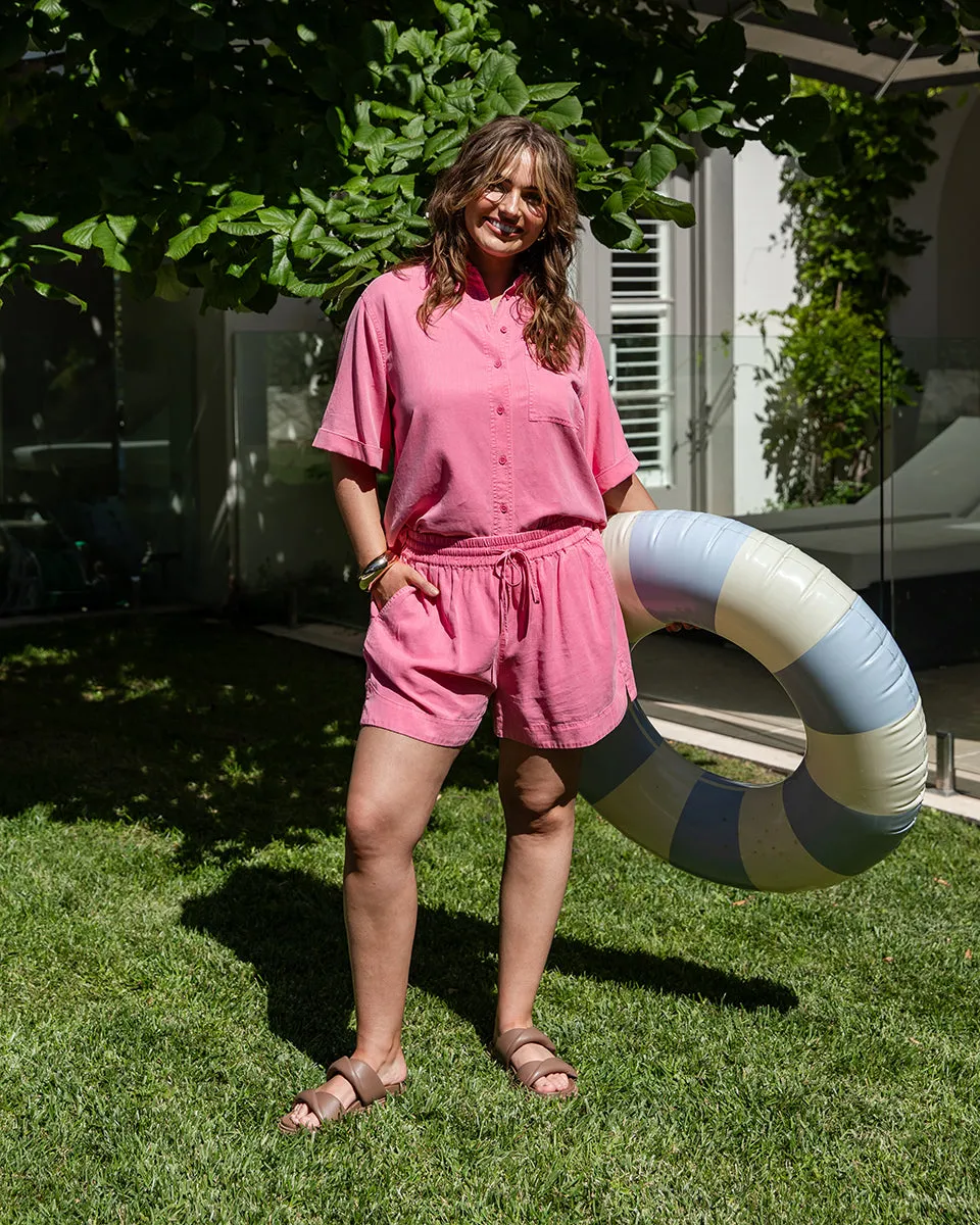 Elm Bliss Washed Shirt Chateau Rose sold by Shine On product image thumbnail 4