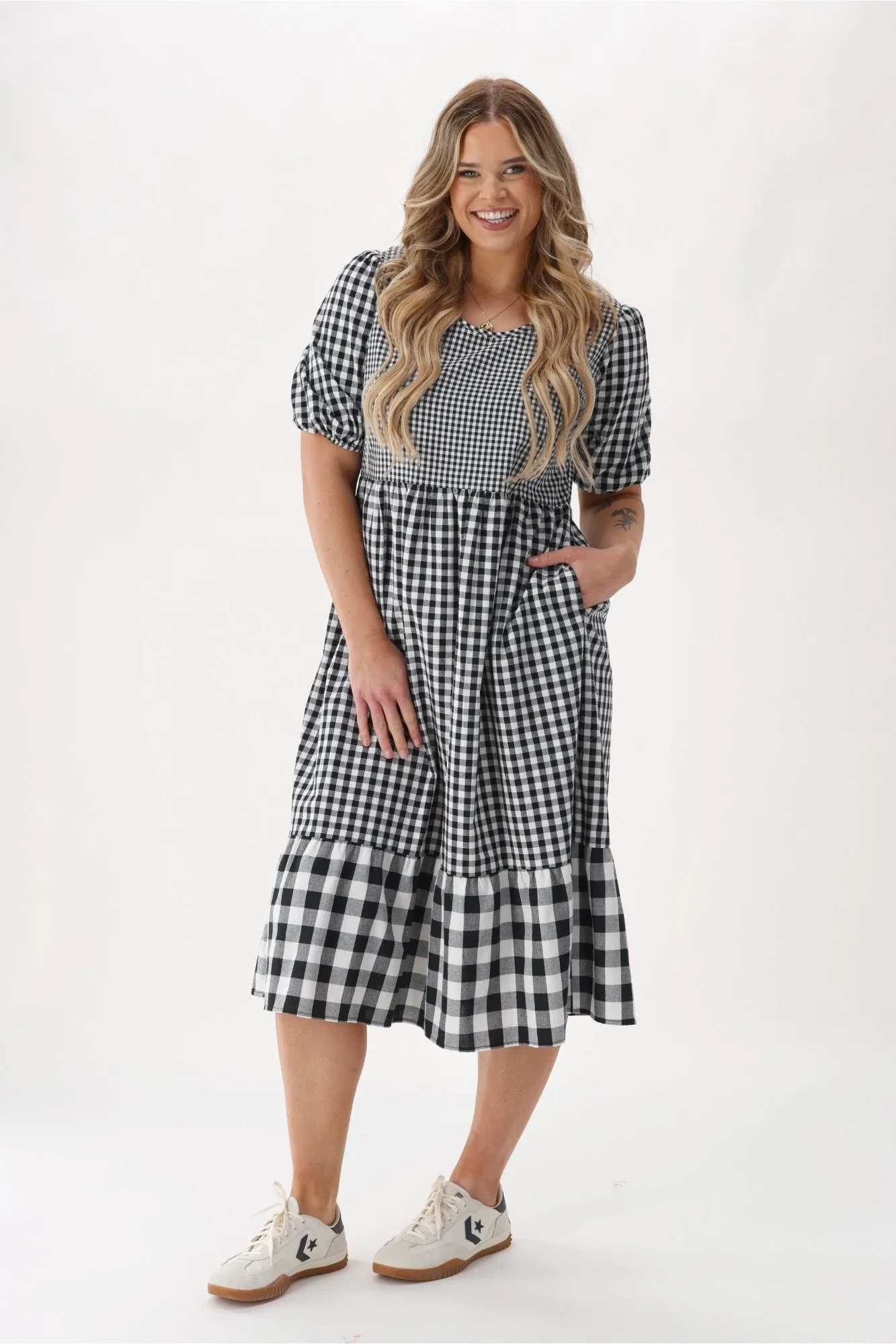 Shine On Label Orielle Dress Black Gingham sold by Shine On product image thumbnail 2