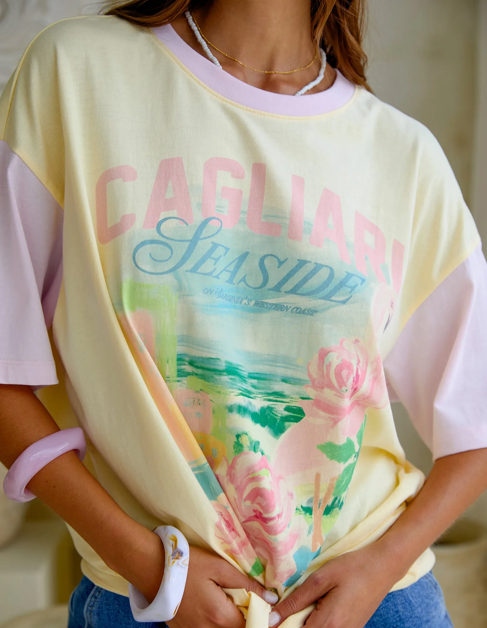 Foxwood Real Flamingo Tee Lemon & Pink sold by Shine On product image thumbnail 5