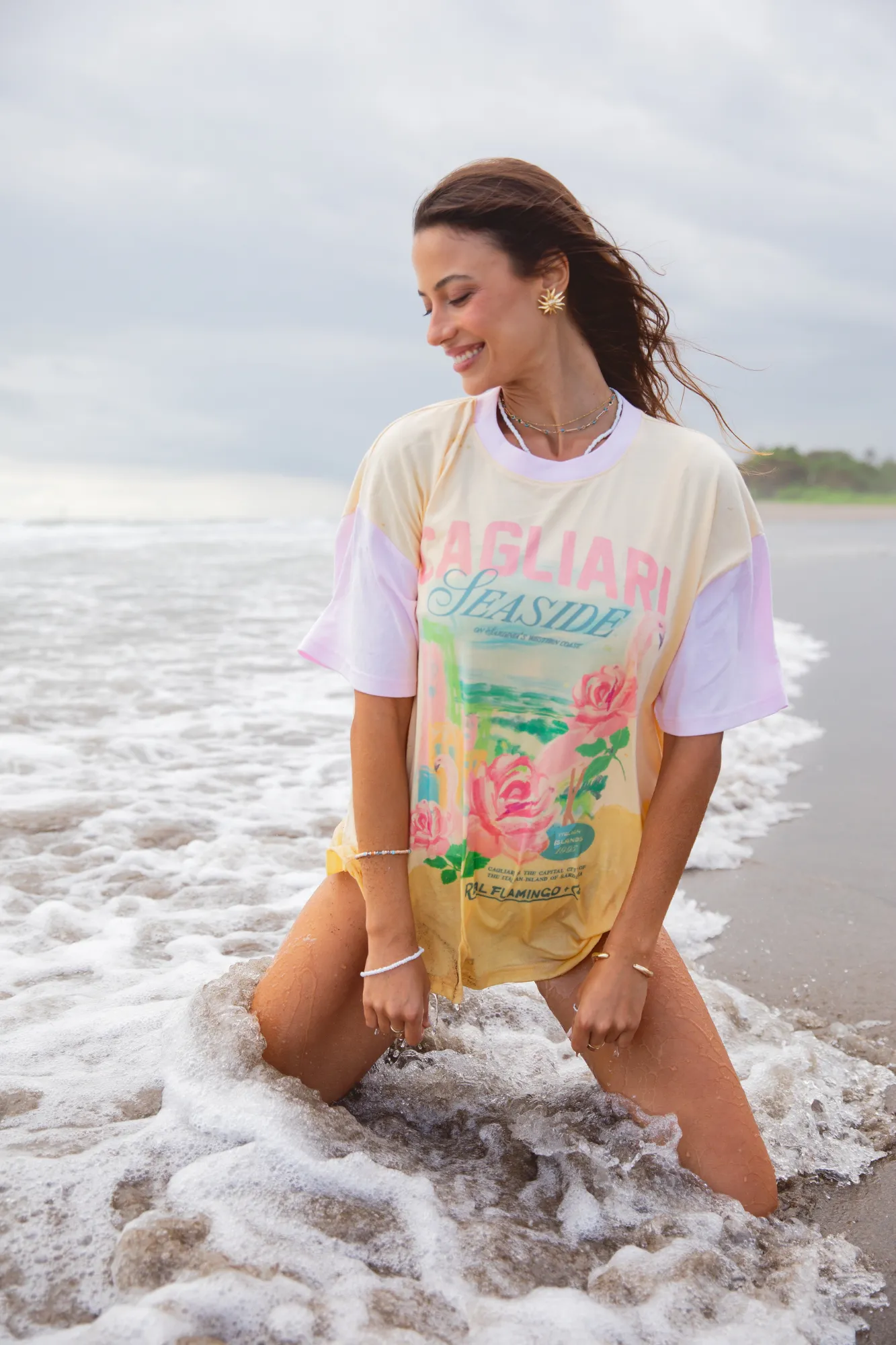 Foxwood Real Flamingo Tee Lemon & Pink sold by Shine On product image thumbnail 2