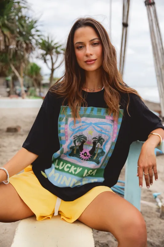 Foxwood Lucky Star Tee Washed Black sold by Shine On