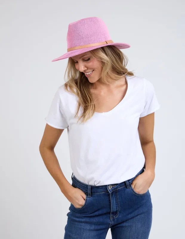 Elm Palm Hat Pale Pink sold by Shine On