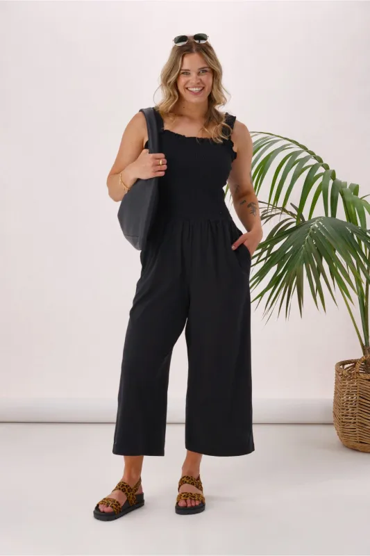 Sunday Boho Everyday Playsuit Black sold by Shine On