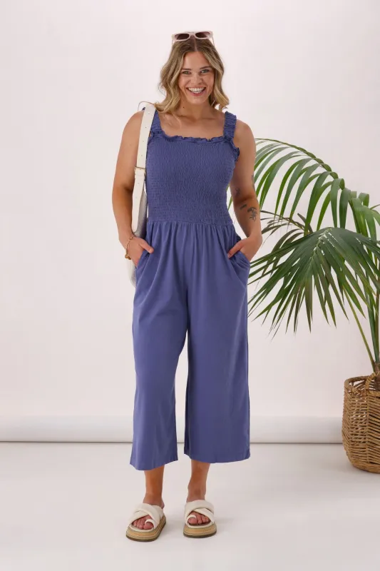 Sunday Boho Everyday Playsuit Blue sold by Shine On