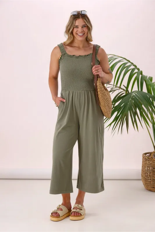 Sunday Boho Everyday Playsuit Khaki sold by Shine On