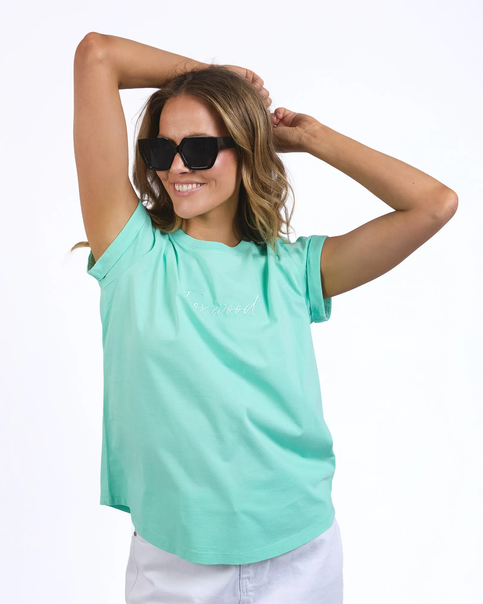 Foxwood Signature Tee Neon Mint sold by Shine On product image thumbnail 2
