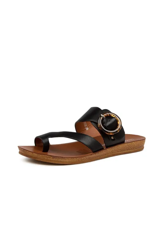 Los Cabos Dotsie Sandal Black sold by Shine On