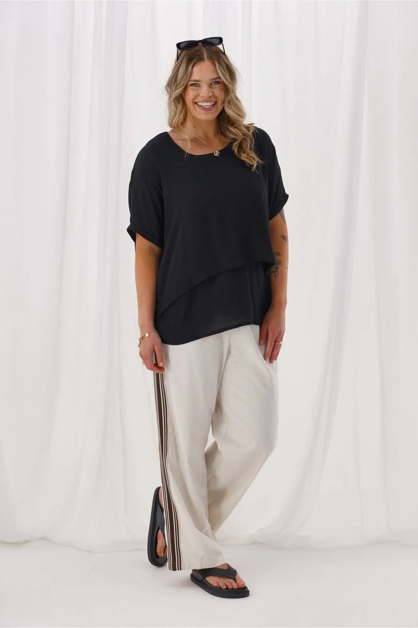 Sunday Boho Nova Layered Top Black sold by Shine On product image thumbnail 2