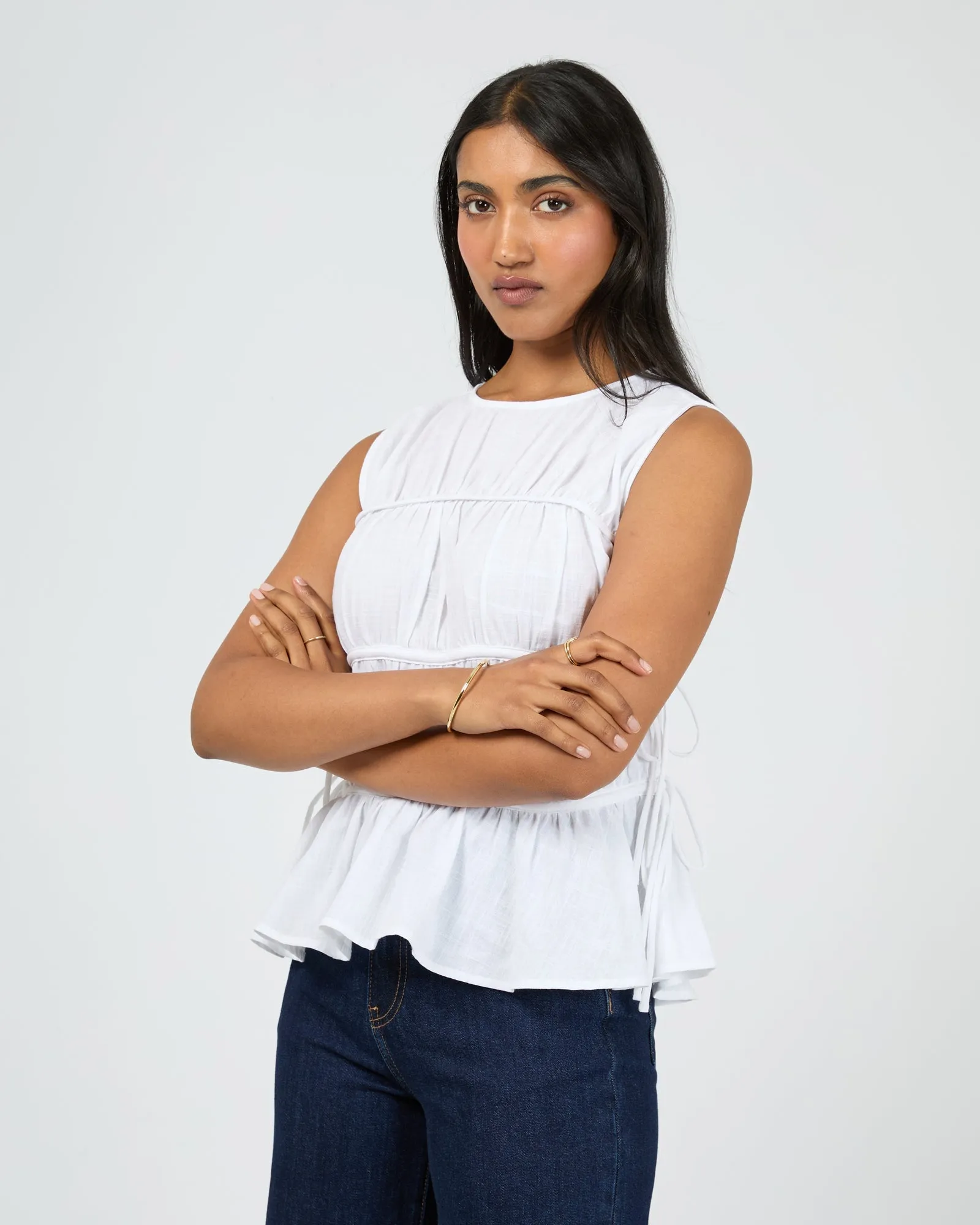 All About Eve Lou Lou Tie Top White sold by Shine On product image thumbnail 2