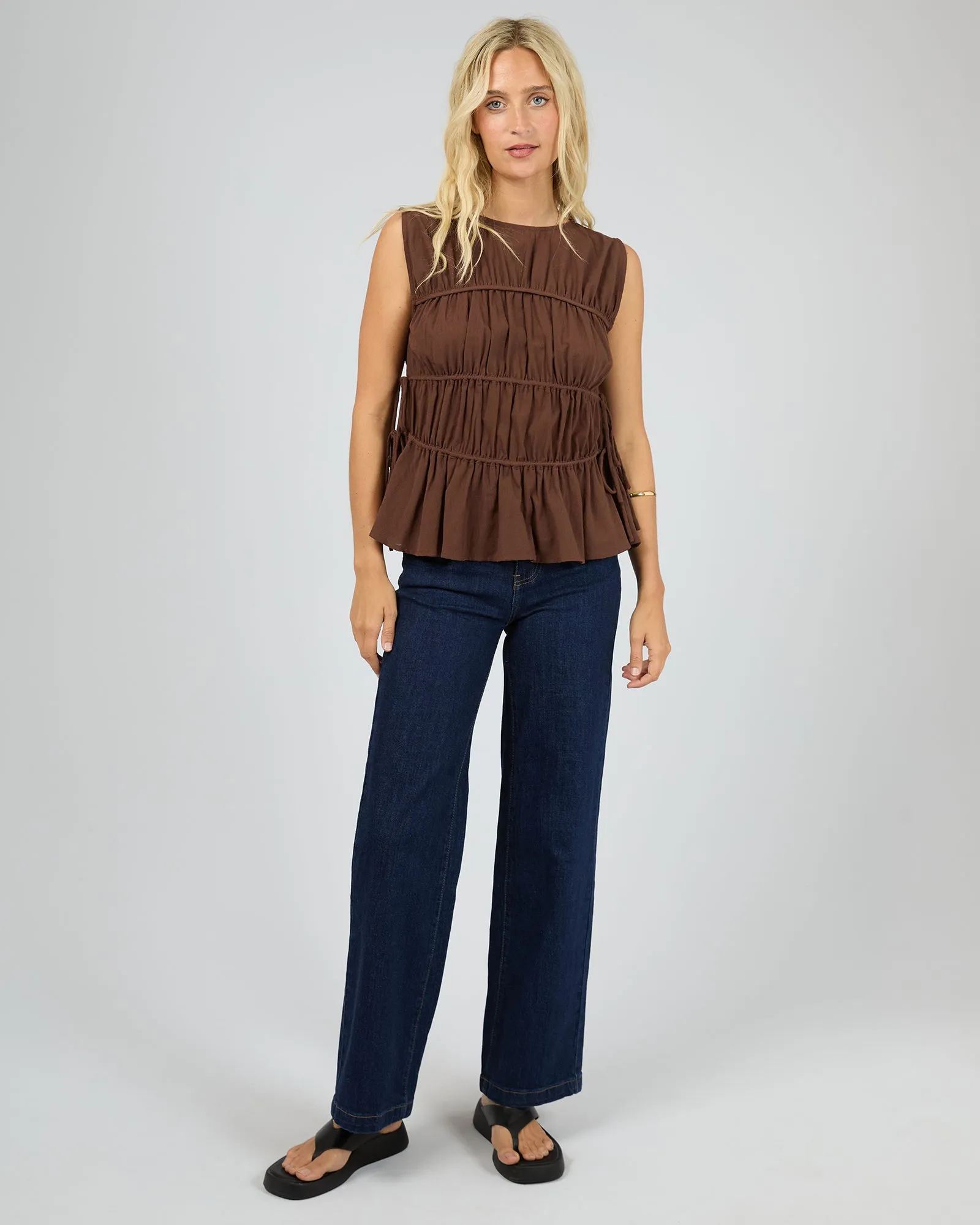 All About Eve Lou Lou Tie Top Brown sold by Shine On product image thumbnail 4