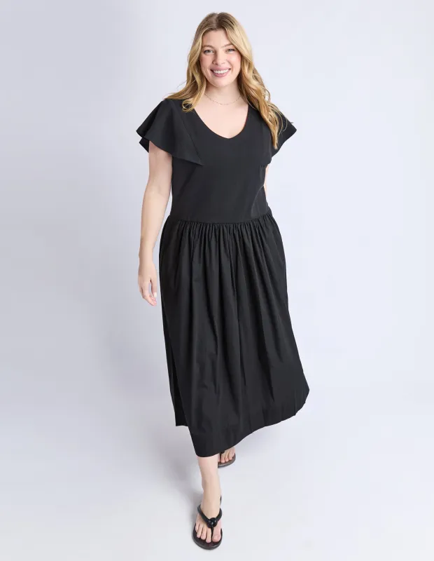 Elm Rosie Dress Black sold by Shine On