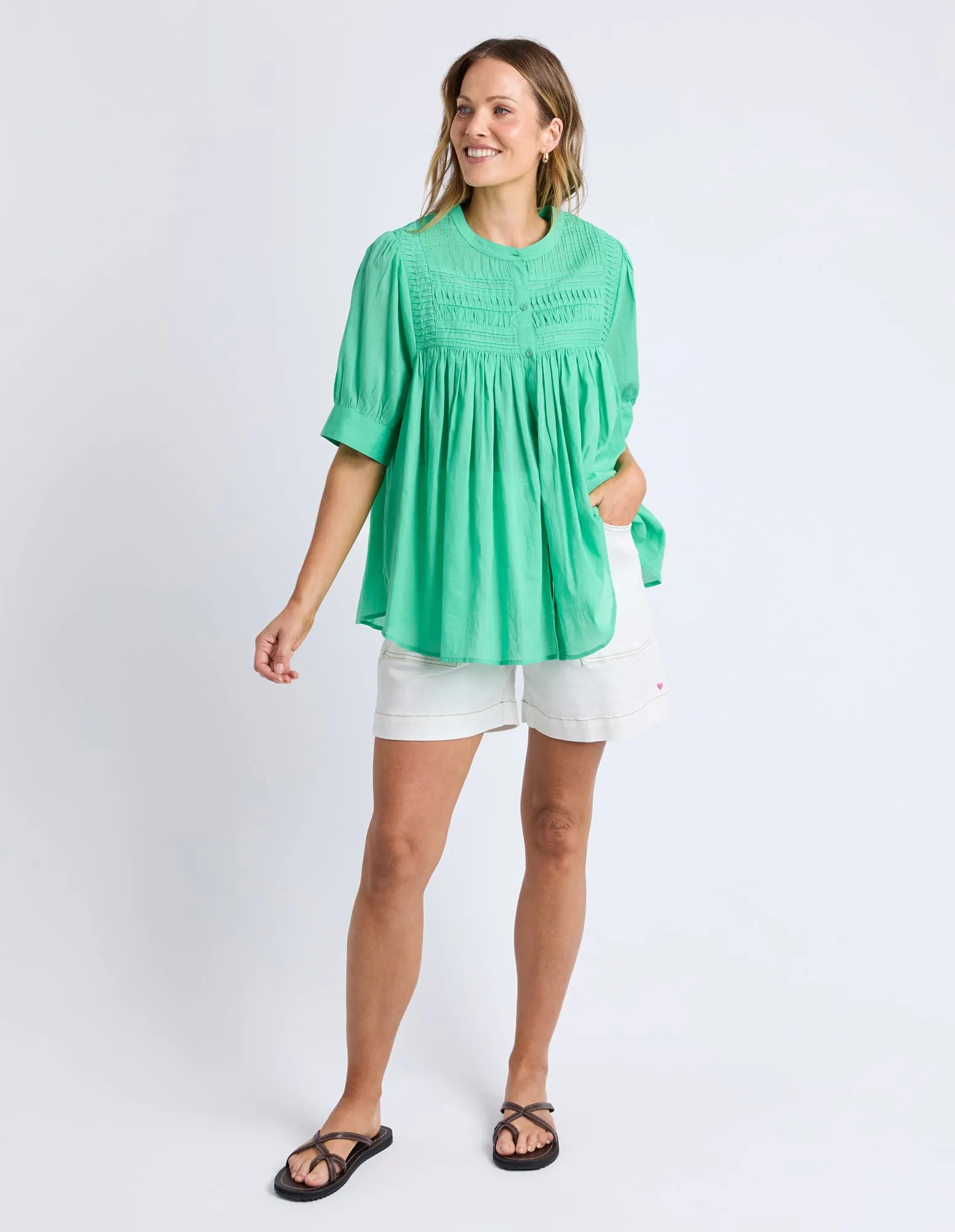 Elm Monty SS Shirt Gumdrop Green sold by Shine On product image thumbnail 4