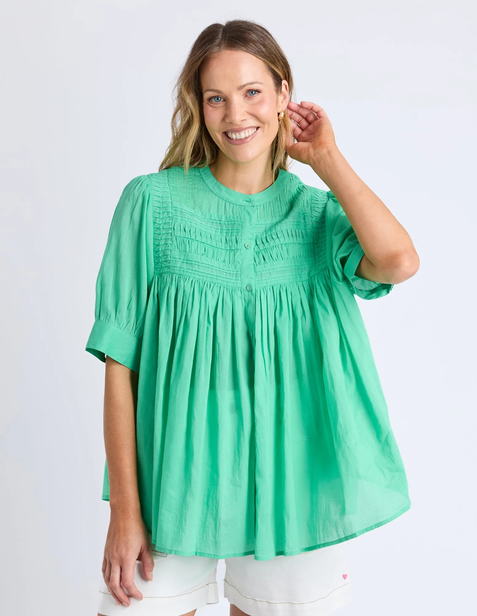 Elm Monty SS Shirt Gumdrop Green sold by Shine On product image thumbnail 2
