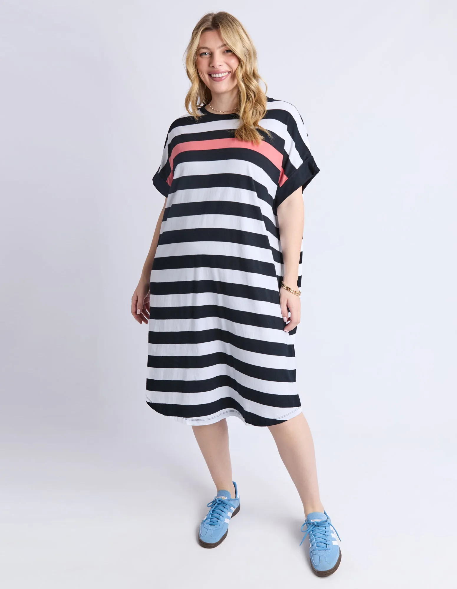 Elm Mckinley Dress Black And White Stripe sold by Shine On