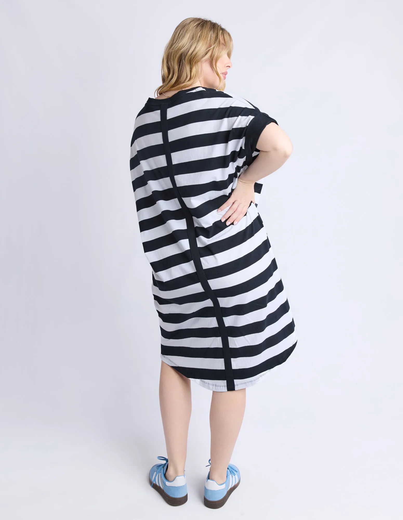 Elm Mckinley Dress Black And White Stripe sold by Shine On product image thumbnail 2