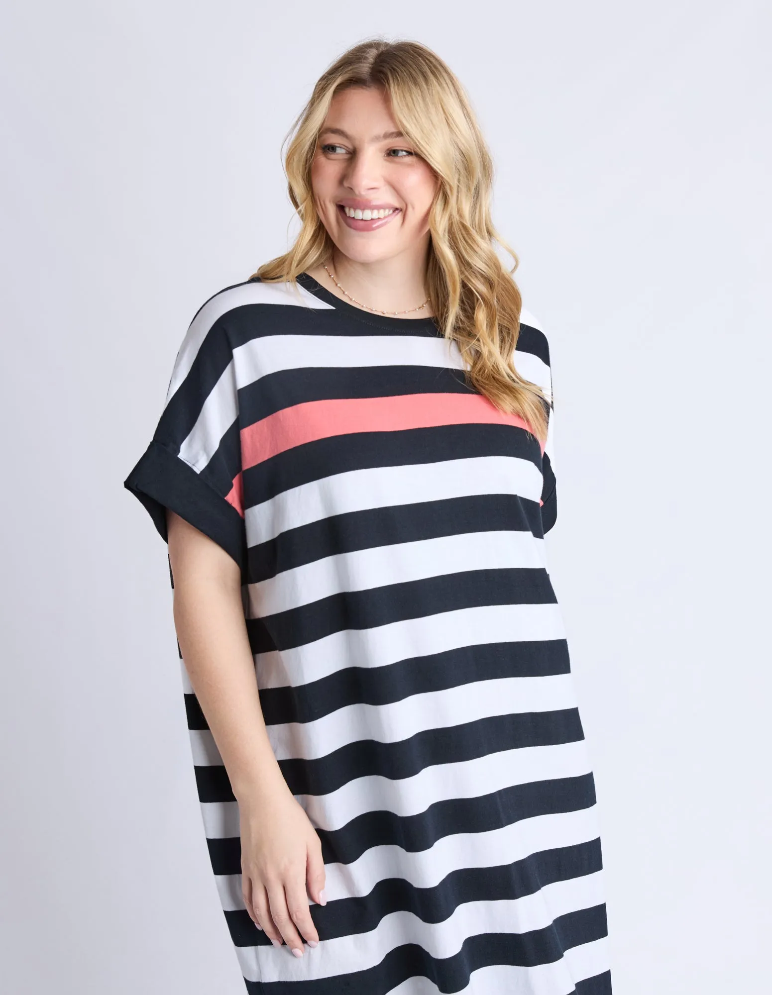 Elm Mckinley Dress Black And White Stripe sold by Shine On product image thumbnail 5