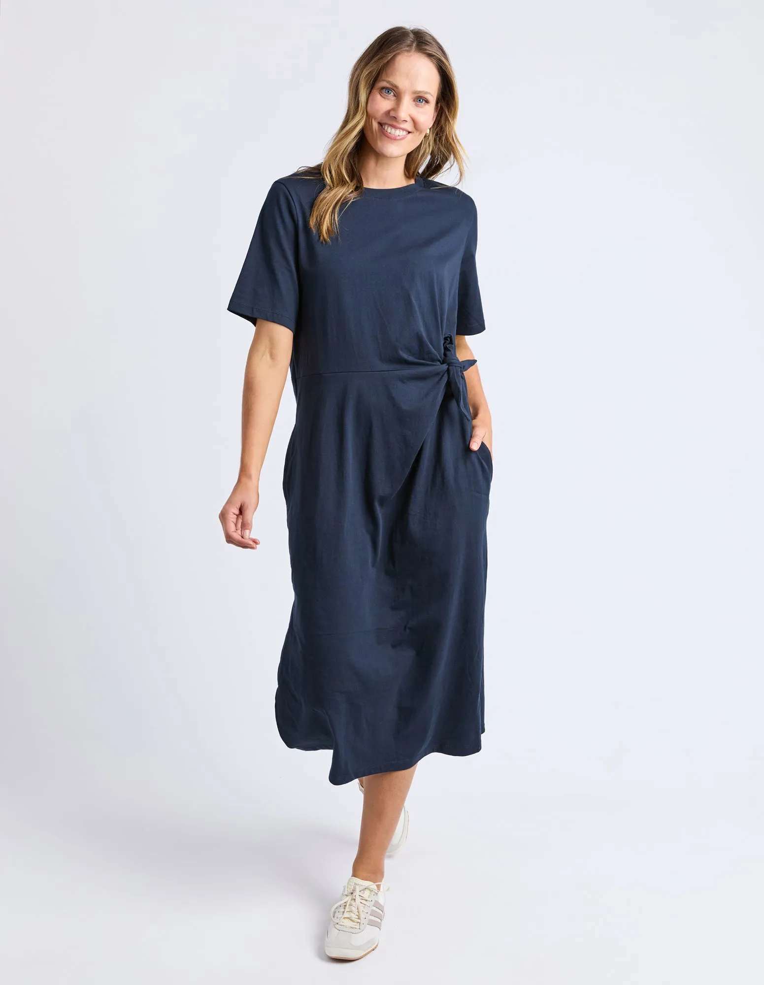 Elm Picnic Dress Navy sold by Shine On