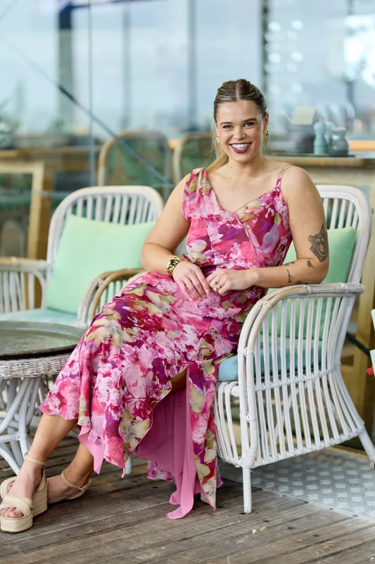 Celebration Tully Maxi Dress Pink Floral sold by Shine On