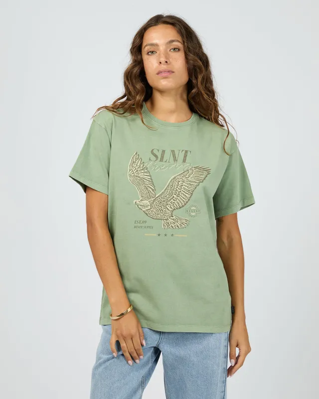 Silent Theory Hand Drawn Tee Green sold by Shine On