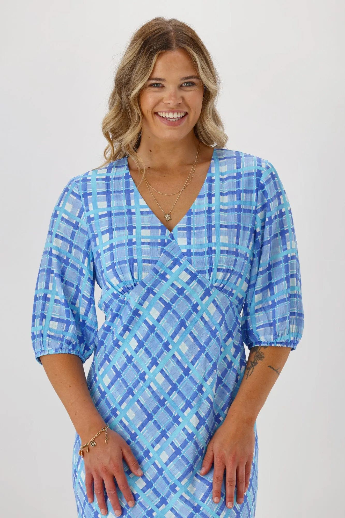 Shine On Label Anais Dress Check sold by Shine On product image thumbnail 2