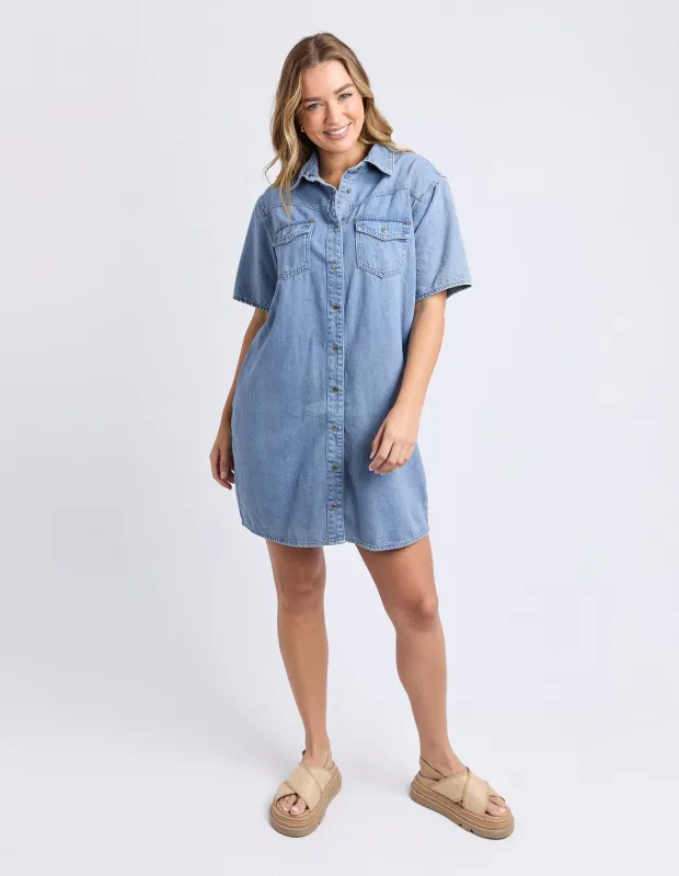 Foxwood Sorcha Denim Dress Light Blue sold by Shine On