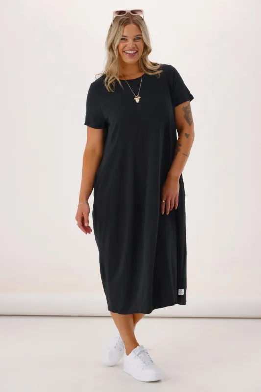 Elm Diana S/S Dress Black sold by Shine On