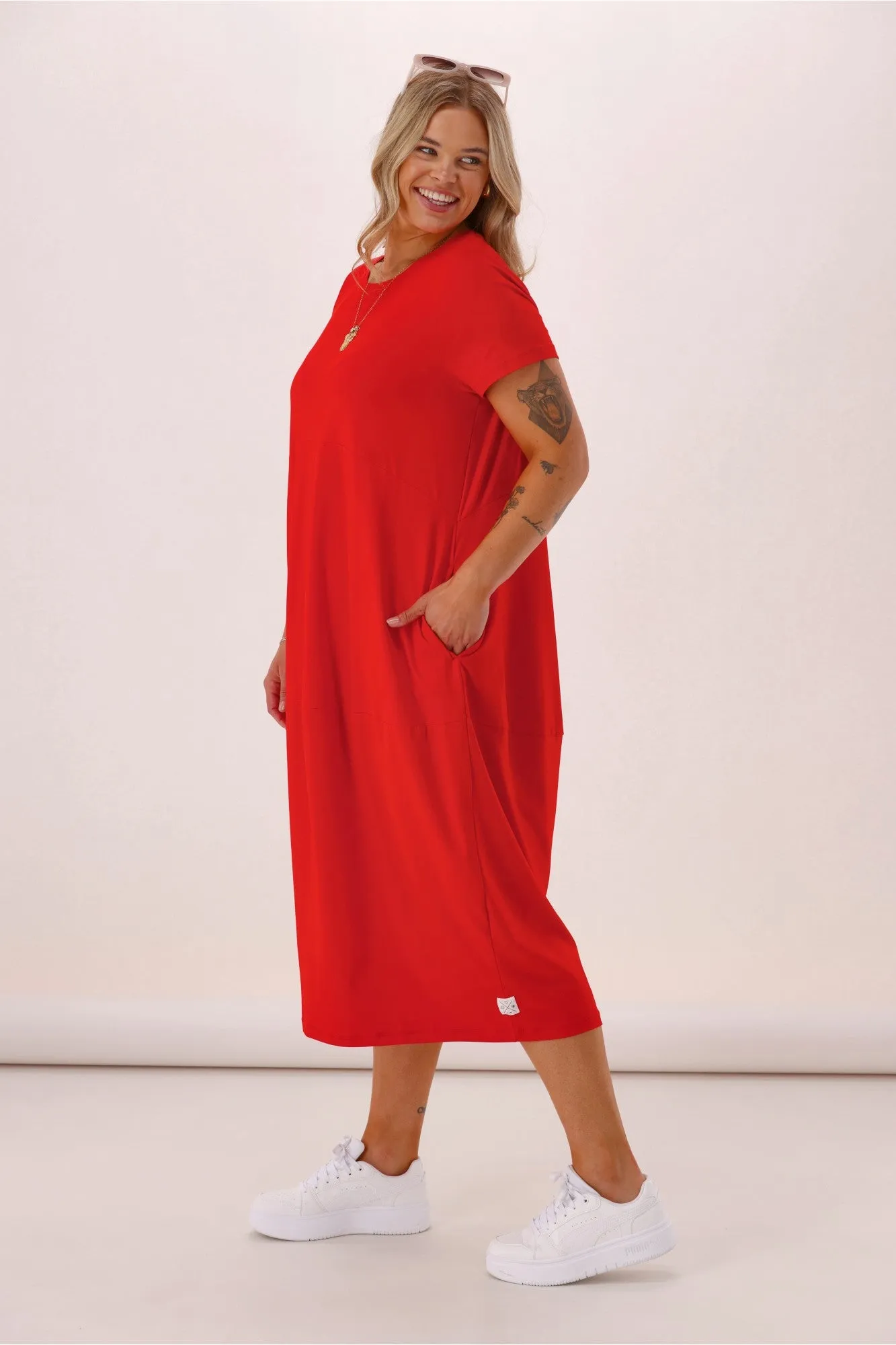 Elm Diana S/S Dress Poppy sold by Shine On product image thumbnail 5