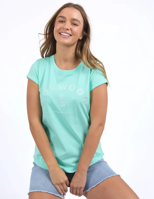 Foxwood Effortless Tee Neon Mint sold by Shine On