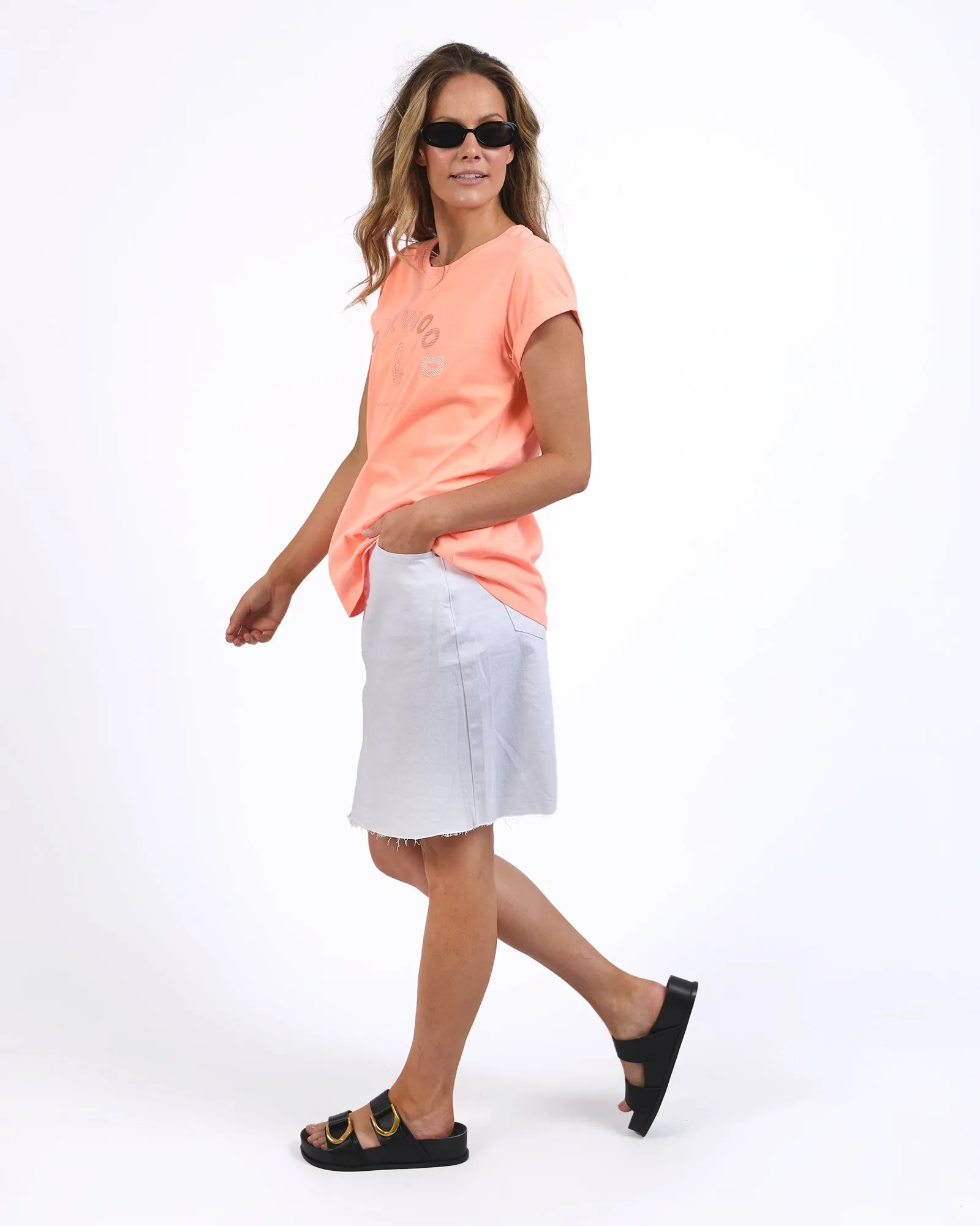 Foxwood Effortless Tee Neon Peach sold by Shine On product image thumbnail 5